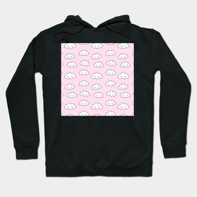 Dreaming clouds in pink Hoodie by bigmoments